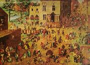 Pieter Bruegel barnens lekar. painting